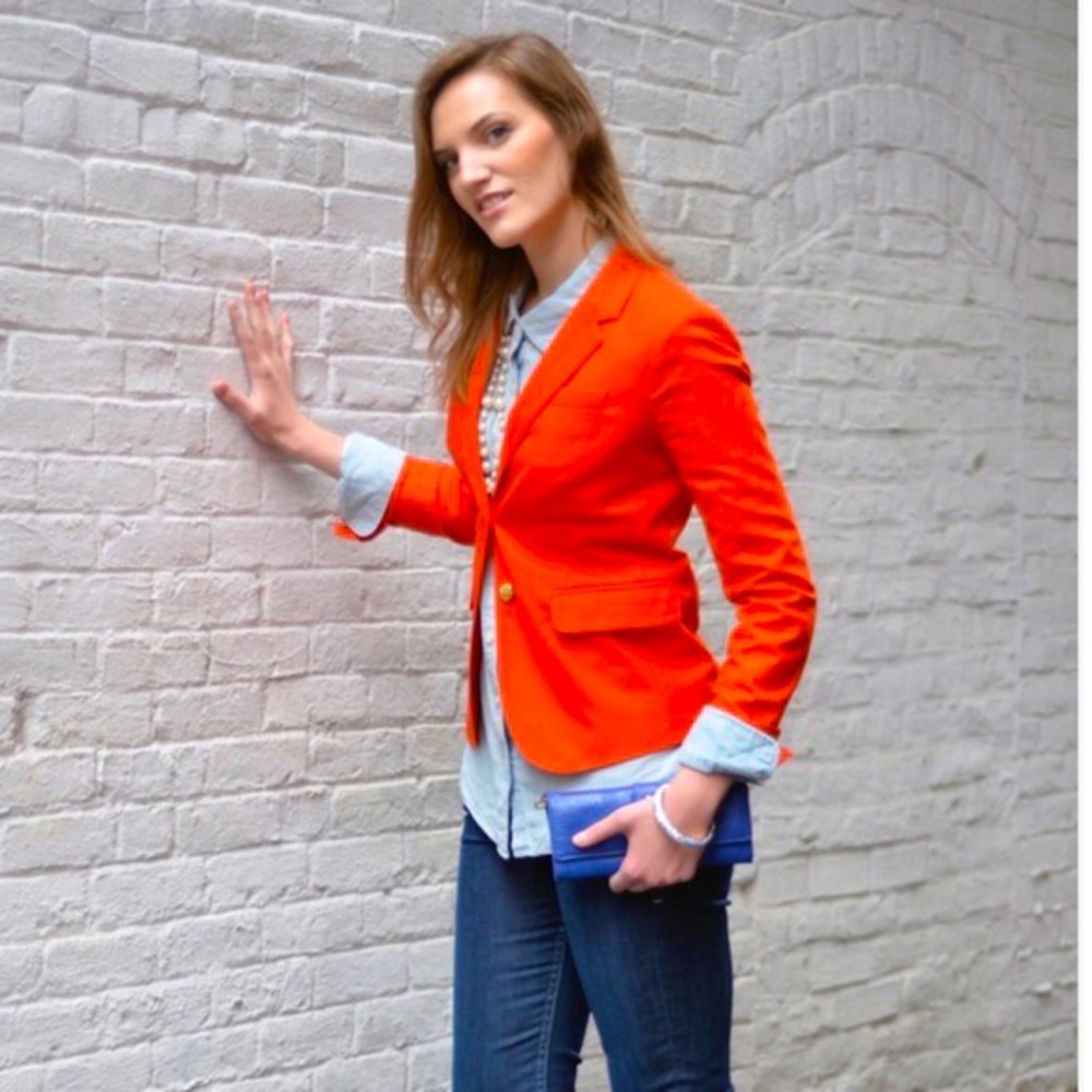 J. Crew Factory Orange Blazer